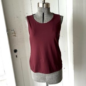 Talbots Lyocell Wine Colored Stretch Activewear Tank Top